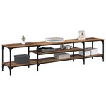 vidaXL Meuble TV Bois Ancien 201 x 35 x 45 cm Bois d'ingénierie et fer