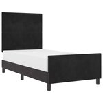 vidaXL Lit à ressorts avec tête de lit Noir 90 x 190 cm Velours