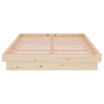 vidaXL Cadre de lit bois massif 120x190 cm petit double