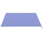 vidaXL Tissu de remplacement pour auvent Bleu et blanc 4x3 5 m