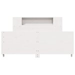 vidaXL Cadre de lit sans matelas blanc 120x190 cm bois de pin massif