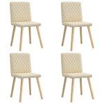 vidaXL Chaises à manger lot de 4 crème tissu