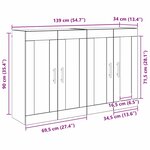 vidaXL Meuble mural 2 Pièces Chêne artisanal 69 5 x 34 x 90 cm