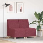 vidaXL Unité de Sofa Modulaire Sans Accoudoirs 2 Pièces Rouge