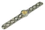 Montre Classic Bracelet Python et cadran Gold Sun.