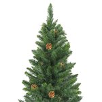 vidaXL Sapin de Noël artificiel avec pommes de pin Vert 150 cm