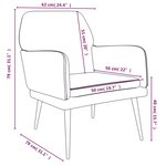 vidaXL Fauteuil Gris foncé 62x79x79 cm Velours
