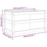vidaXL Jardinières 2 Pièces blanc bois de pin massif