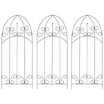 vidaXL Supports pour plantes grimpantes 3 Pièces Noir 40x100 cm Fer