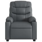 vidaXL Fauteuil de massage inclinable gris similicuir