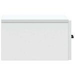 vidaXL Cabinet de chevet mural 2 Pièces Blanc 34 5 x 33 x 20 cm
