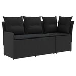 vidaXL 2 pc Sofa de jardin avec accoudoirs et sofa d'angle Rotin PE