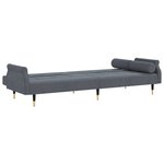 vidaXL Canapé-lit avec coussins gris foncé velours