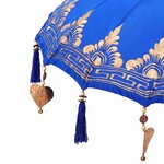 vidaXL Parasol balinais avec base Bleu 95 x 95 x 260 cm