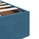 vidaXL Cadre de lit avec matelas Bleu 120 x 190 cm Velours