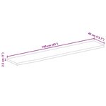 vidaXL Dessus de table à bord vivant 160x40x2 5cm bois massif manguier