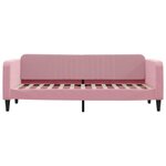 vidaXL Lit de jour avec gigogne et tiroirs sans matelas rose 80x200 cm