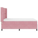 lit box spring vidaXL avec matelas rose 140x190 cm en velours