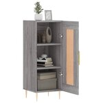 vidaXL Buffet Sonoma gris 34 5x34x90 cm Bois d'ingénierie