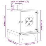 vidaXL Réchaud de Camping Noir 35 x 50 x 60 cm Acier laminé à froid