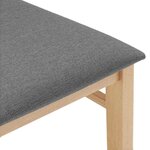 vidaXL Chaises à manger coussins 2 Pièces bois massif caoutchouc