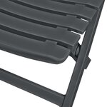 vidaXL Ensemble de bistro pliable 3 Pièces Plastique Anthracite
