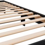 vidaXL Cadre de lit noir 90x200 cm bois d'ingénierie et métal