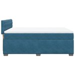 vidaXL Sommier à lattes de lit et matelas bleu 160x200 cm velours