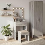 vidaXL Table de Toilette Gris Sonoma 50 x 41 x 135 cm