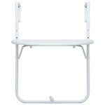 vidaXL Table de balcon Blanc 60x64x83 5 cm Plastique Aspect de rotin