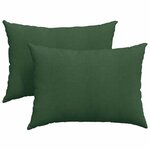 vidaXL Coussins de canapé 2 Pièces Vert foncé 70 x 50 cm