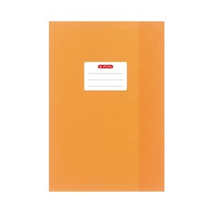 Protège-cahiers format A5 gravé paille PP Orange HERLITZ