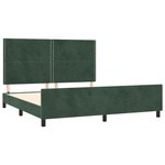 vidaXL Cadre de lit avec tête de lit Vert foncé 160x200 cm Velours
