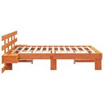 vidaXL Cadre de lit Marron 160 x 200 cm Pin massif et pin massif