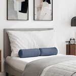 vidaXL Coussins d'accent 2 Pièces Bleu Ø 15 x 40 cm