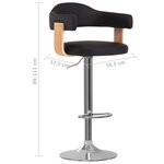 vidaXL Tabourets de bar lot de 2 noir bois courbé et similicuir
