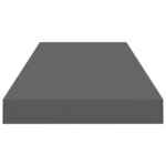 vidaXL Étagère murale flottante Gris brillant 60x23 5x3 8 cm MDF