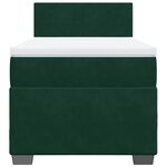 vidaXL Sommier à lattes de lit avec matelas Vert foncé 90x200 cm