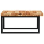 vidaXL Étagère de vasque murale acier et bois massif d'acacia