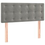 vidaXL Tête de lit Gris clair 80x5x78/88 cm Velours