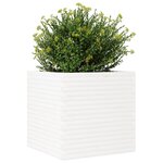 vidaXL Jardinière blanc 70x70x68 5 cm bois de pin massif