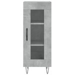 vidaXL Buffet Gris béton 34 5x34x90 cm Bois d'ingénierie