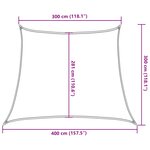 vidaXL Voile d'ombrage 160 g/m² Noir 3/4x3 m PEHD