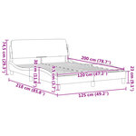 vidaXL Cadre de lit sans matelas cappuccino 120x200 cm similicuir
