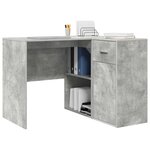 vidaXL Bureau d'angle avec tiroir Gris béton 102 x 88 x 75 cm