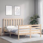 vidaXL Cadre de lit sans matelas 140x190 cm bois de pin massif