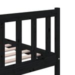 vidaXL Cadre de lit sans matelas noir bois massif 200x200 cm