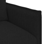 vidaXL Canapé Noir 195 x 82 x 85 cm tissu
