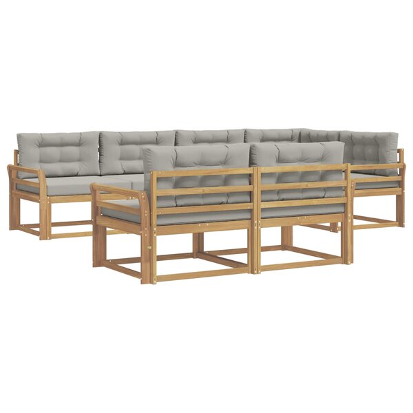 vidaXL Ensemble de canapés d'extérieur 6 pc Blanc et gris clair