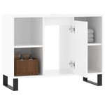 vidaXL Armoire de salle de bain blanc brillant 80x33x60 cm